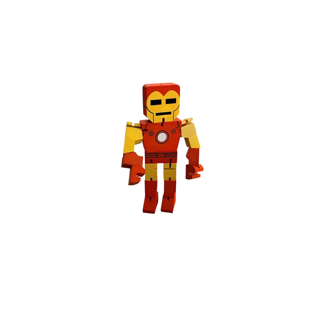 Marvel‎ Wood Warriors 8" Iron Man Action Figure Toy